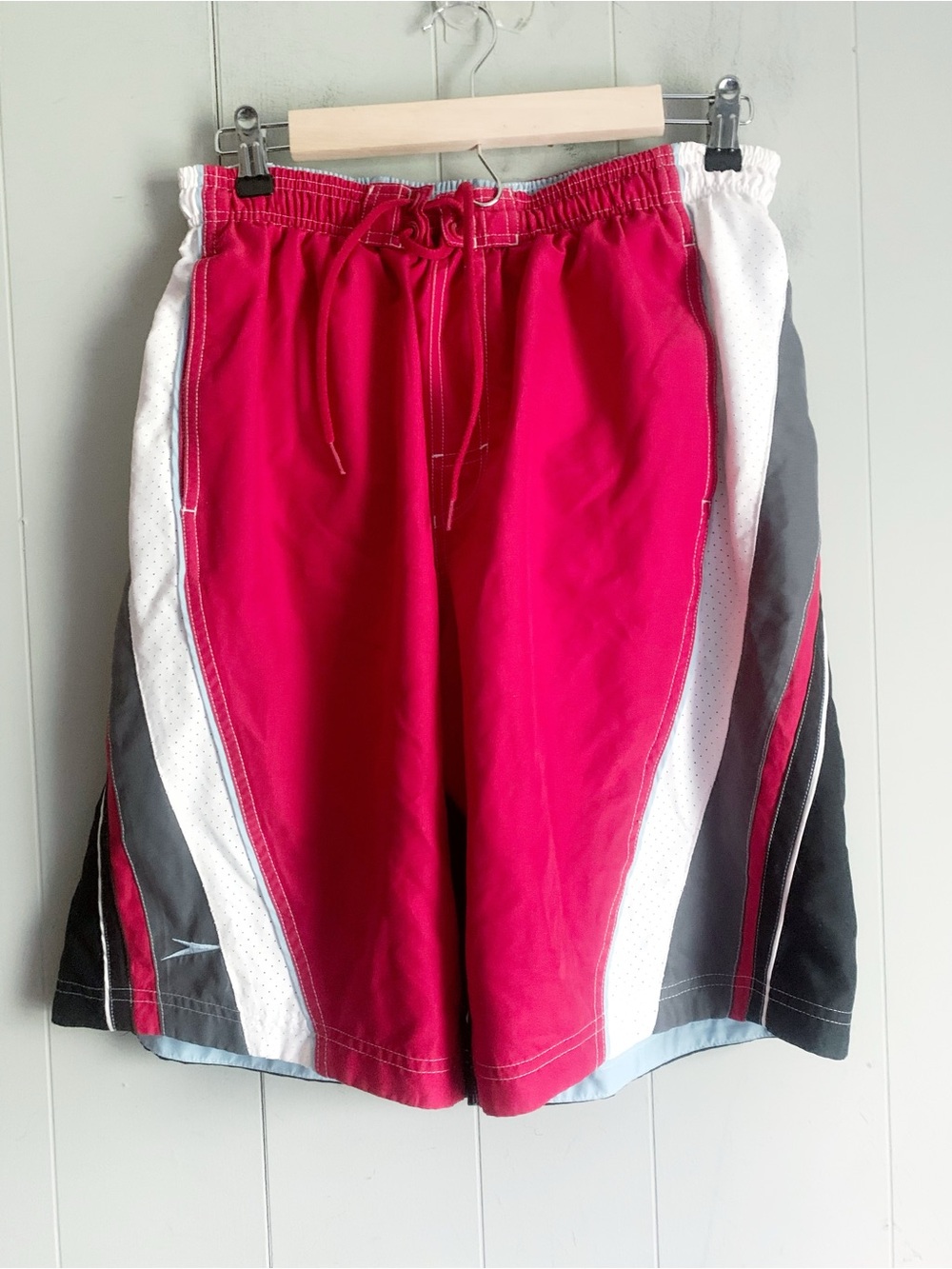SPEEDO Red Lace Up Boardshorts M